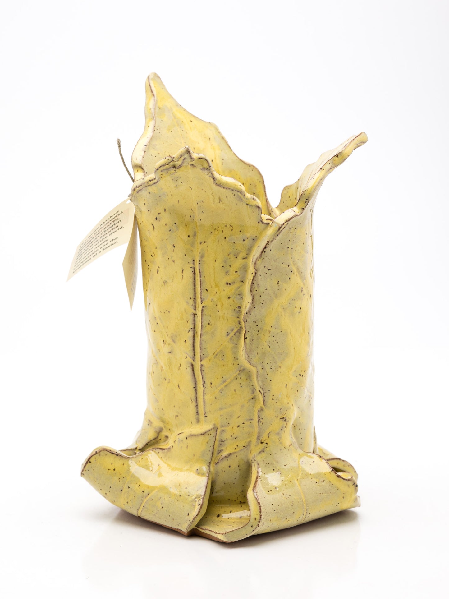 Hand-Built Leaf Vase